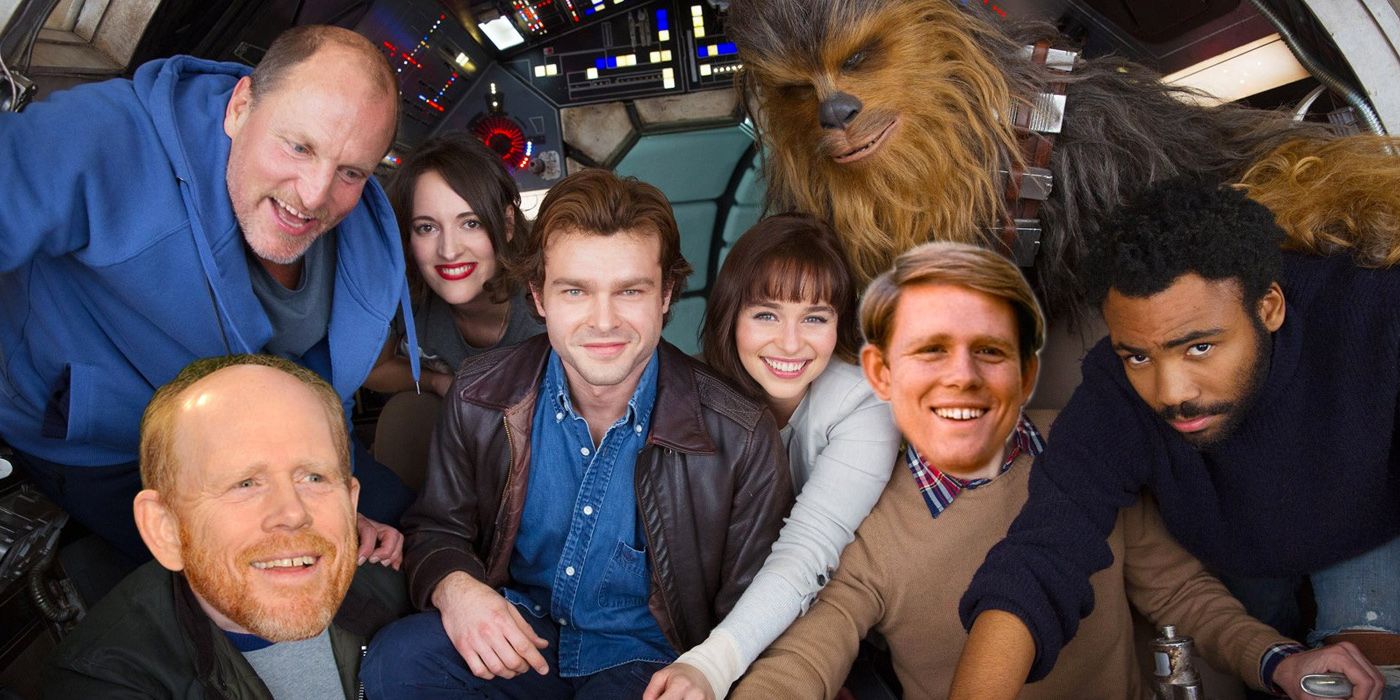 Ron Howard and the Han Solo Cast