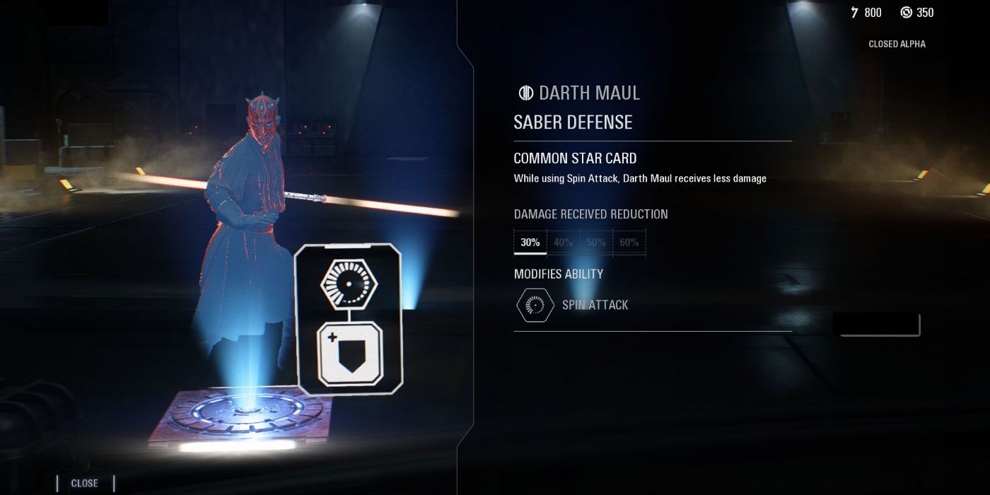 Star Wars Battlefront II Darth Maul Star Card