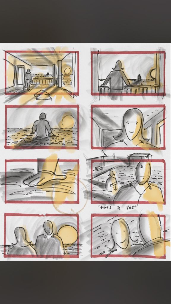 Storyboard of Lois’ Dream from Justice League