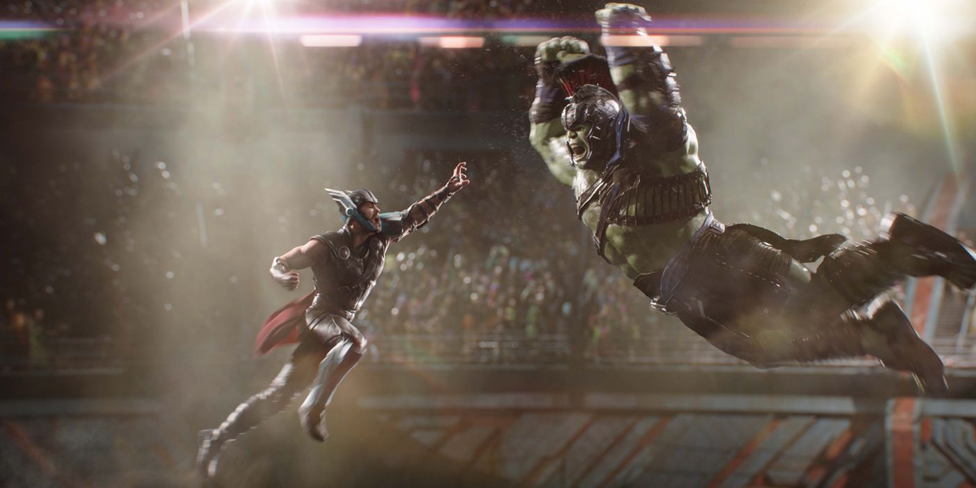 Thor Fights Hulk in Ragnarok