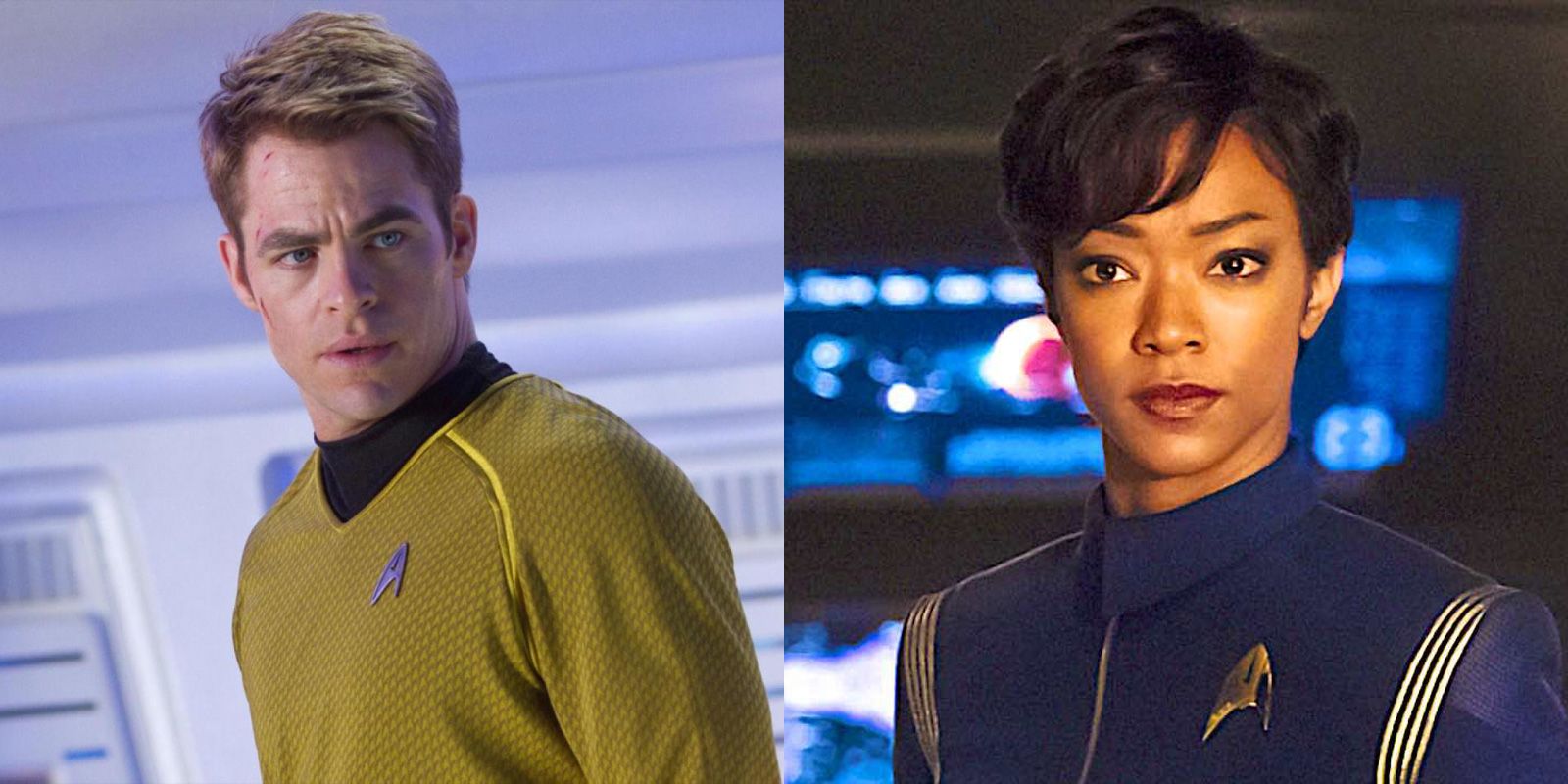 Chris Pine and Sonequa Martin-Green in Star Trek