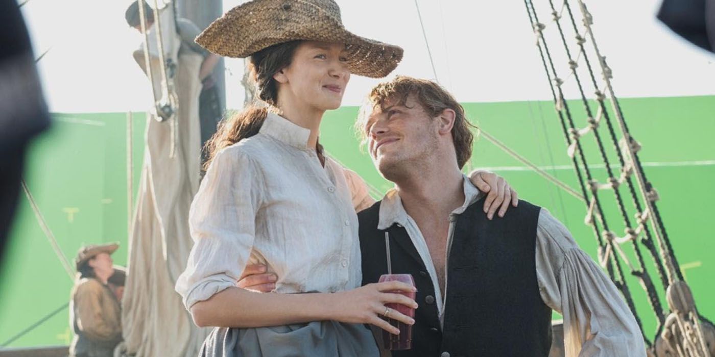 Behind The Scenes Claire and Jamie Outlander Season 3
