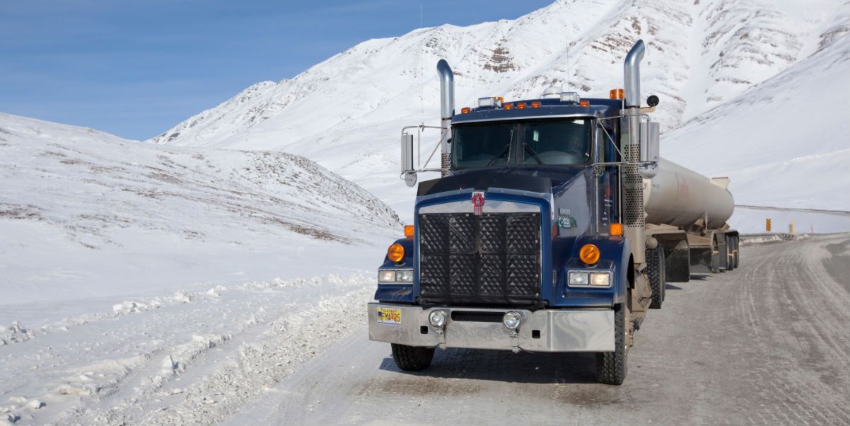 Ice Road Truckers - truck in mountains