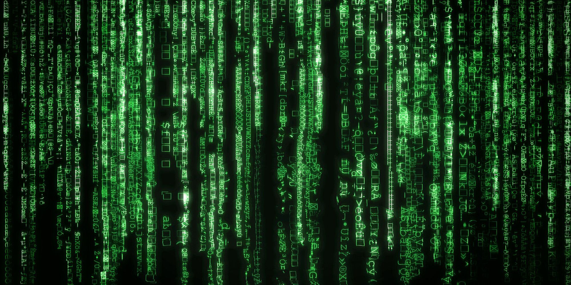 An image of The green Matrix background