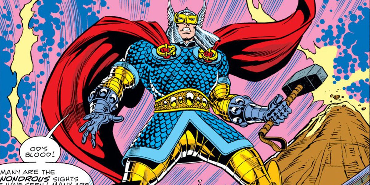 Thor in special armor with his enchanted belt, Megingjord.
