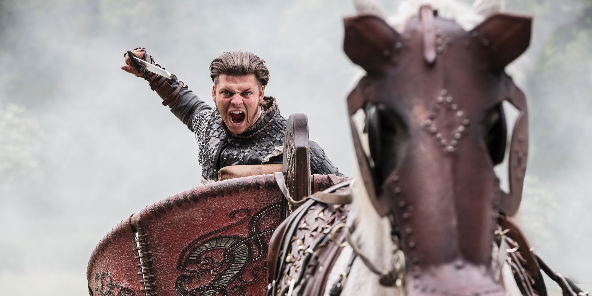 Ivar The Boneless charges towards enemy forces in the battlefield