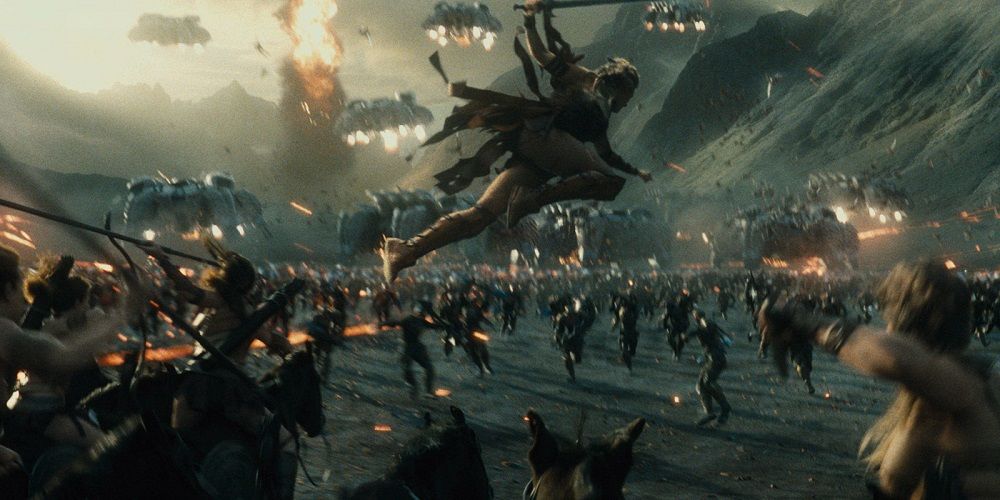 Amazons Versus Parademons in Justice League
