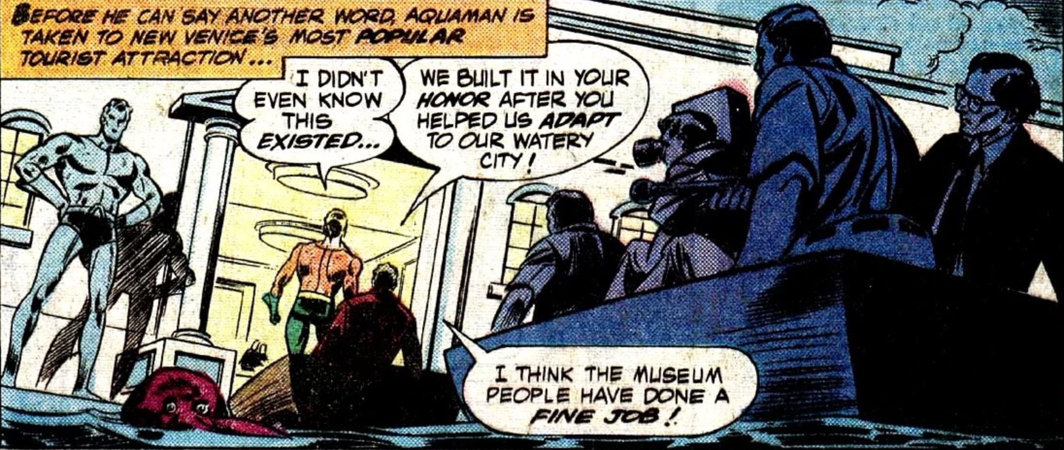 Aquaman Sees The Museum Dedicated to Him at New Venice