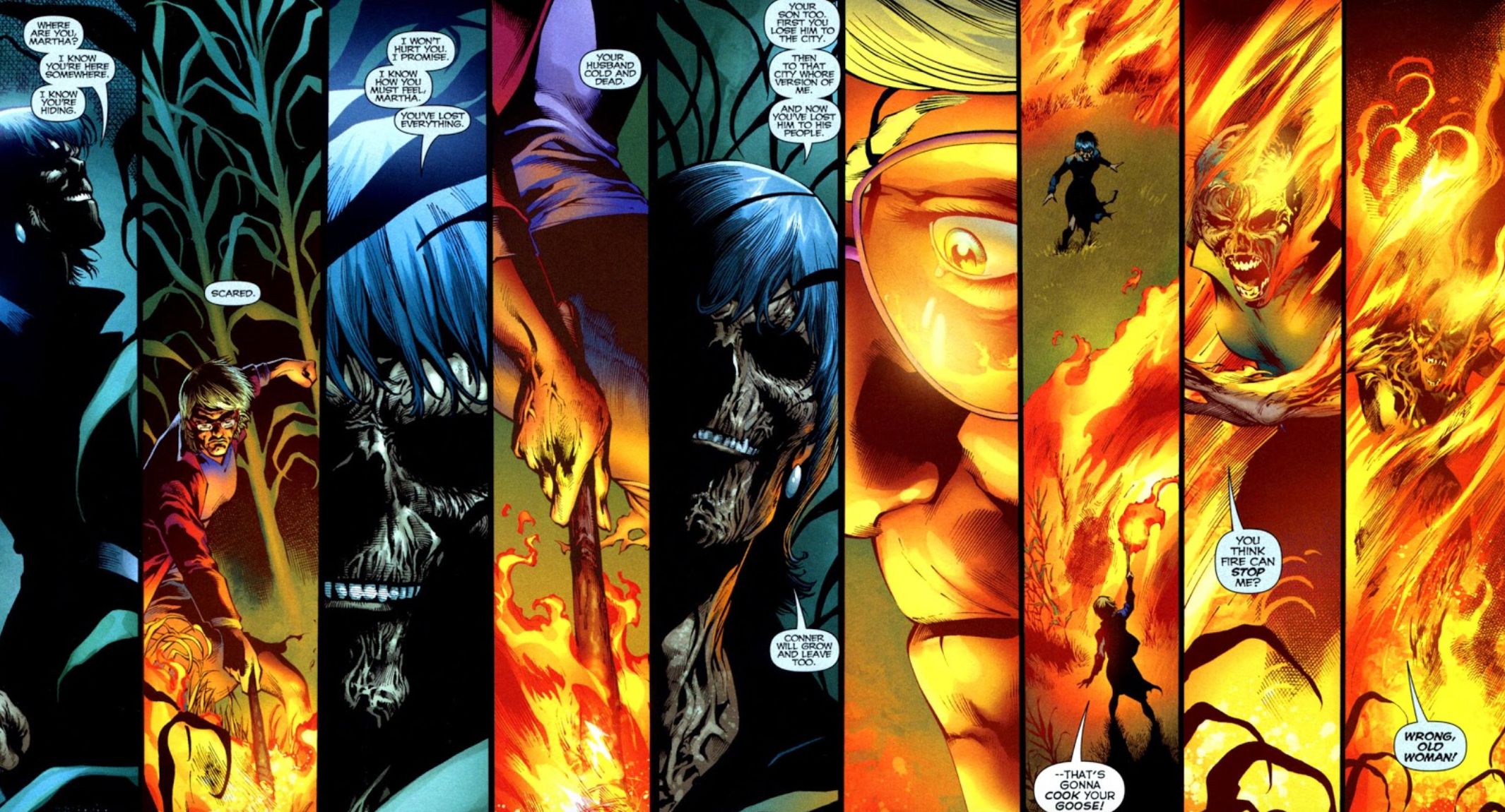 Black Lantern Lois Lane Against Martha Kent in Blackest Night Superman Issue 3