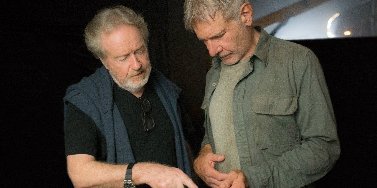 Ridley Scott with Harrison Ford