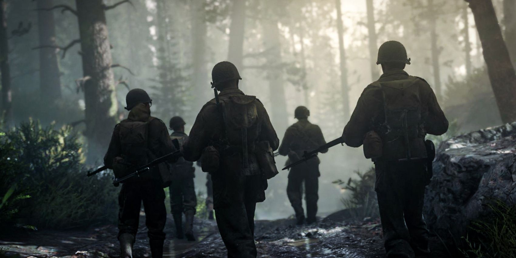Call of Duty World War II Squad Soldiers Forest Woods