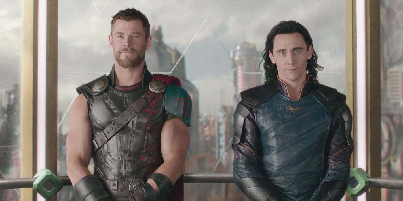 Chris Hemsworth as Thor and Tom Hiddleston as Loki in Thor Ragnarok
