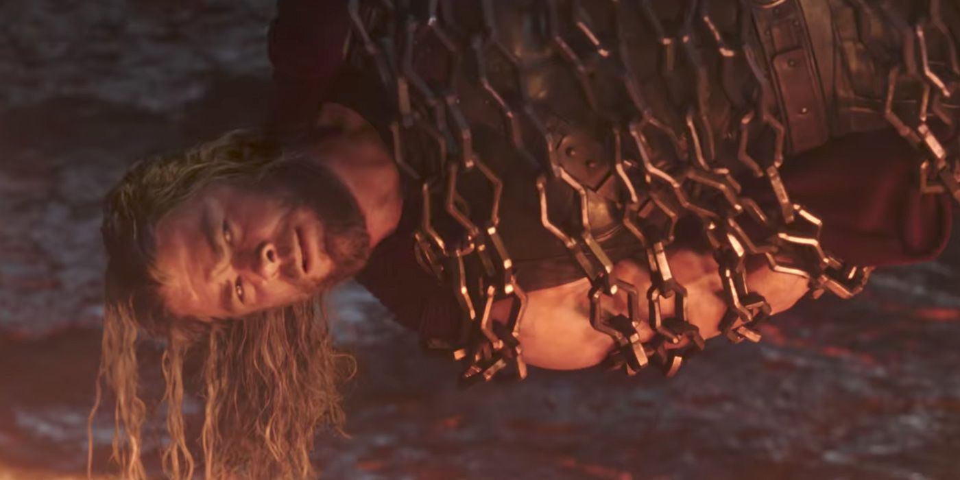 Chris Hemsworth as Thor at the start of Thor Ragnarok