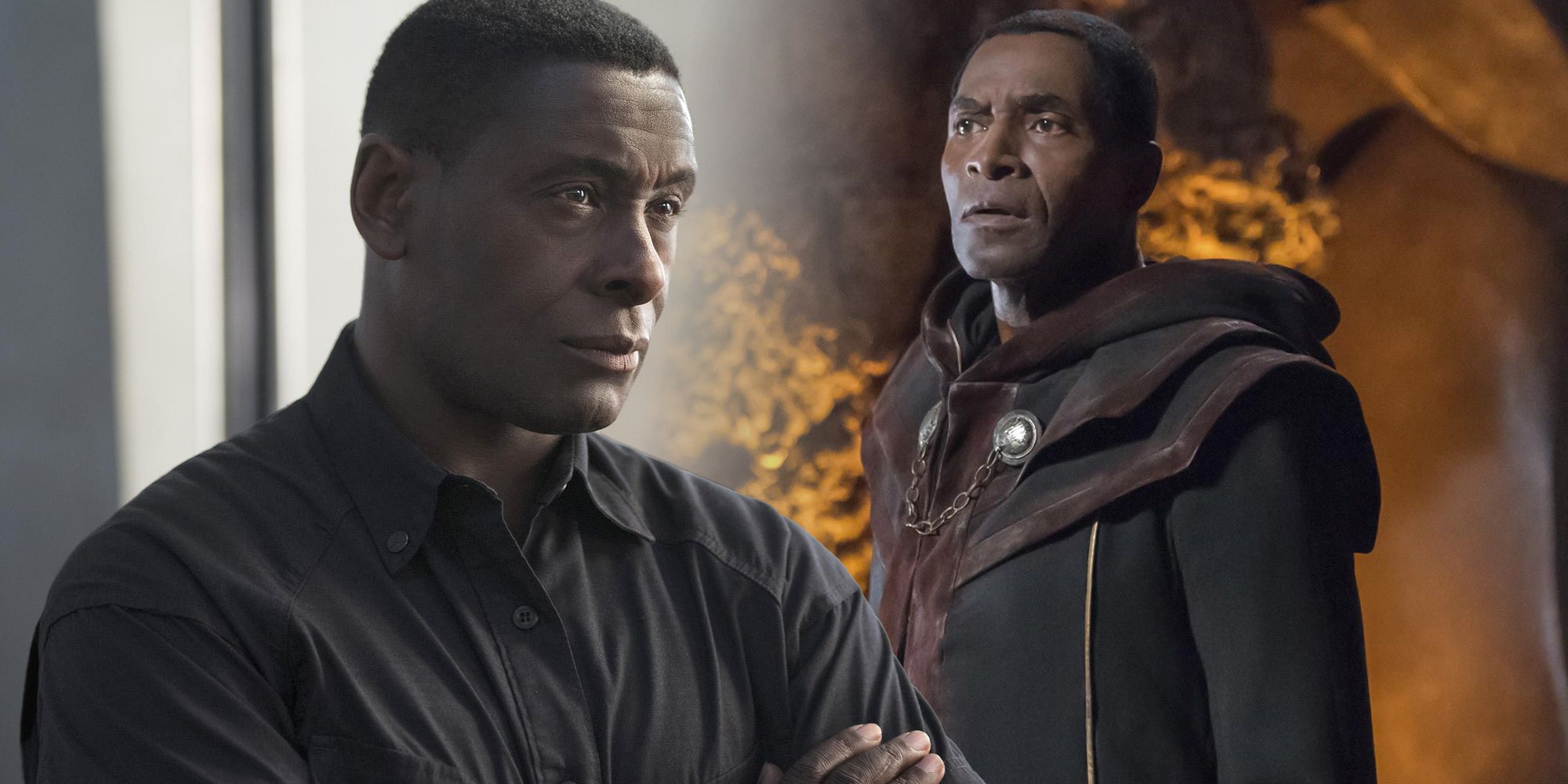 David Harewood and Carl Lumbly in Supergirl