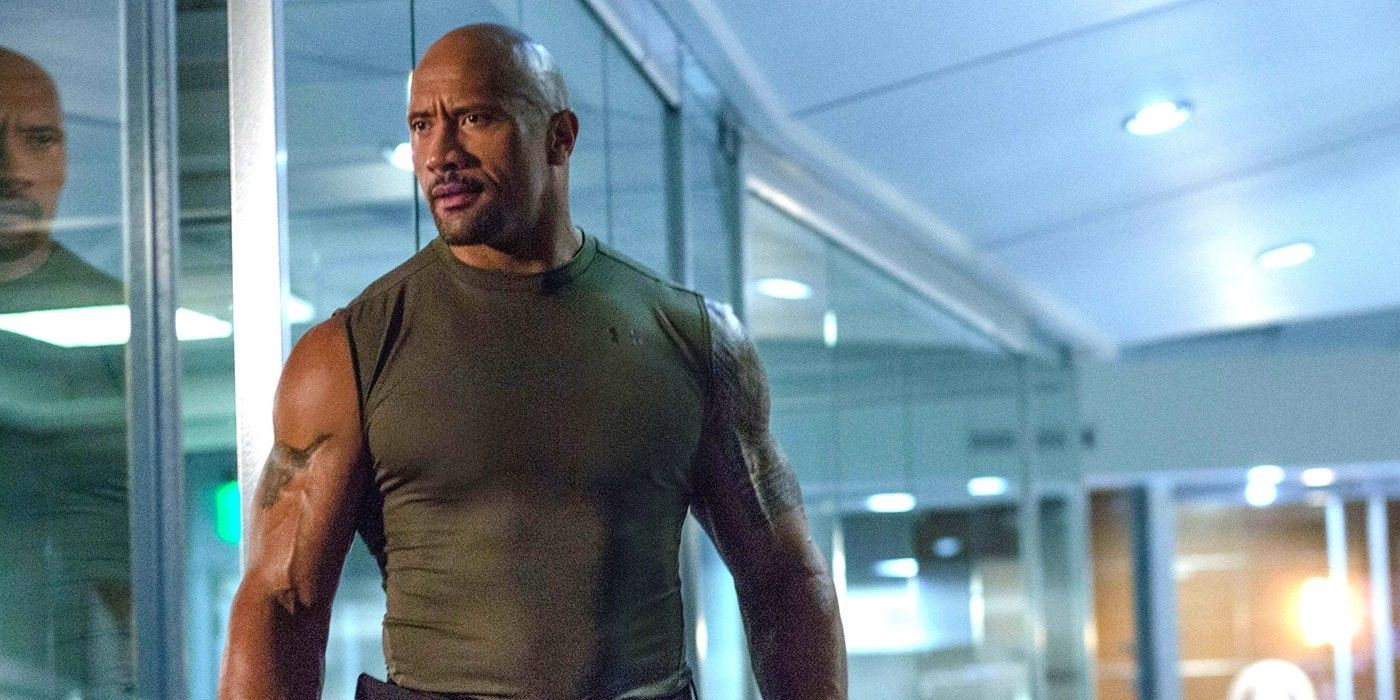 Dwayne Johnson as Hobbs in Fast and Furious 7