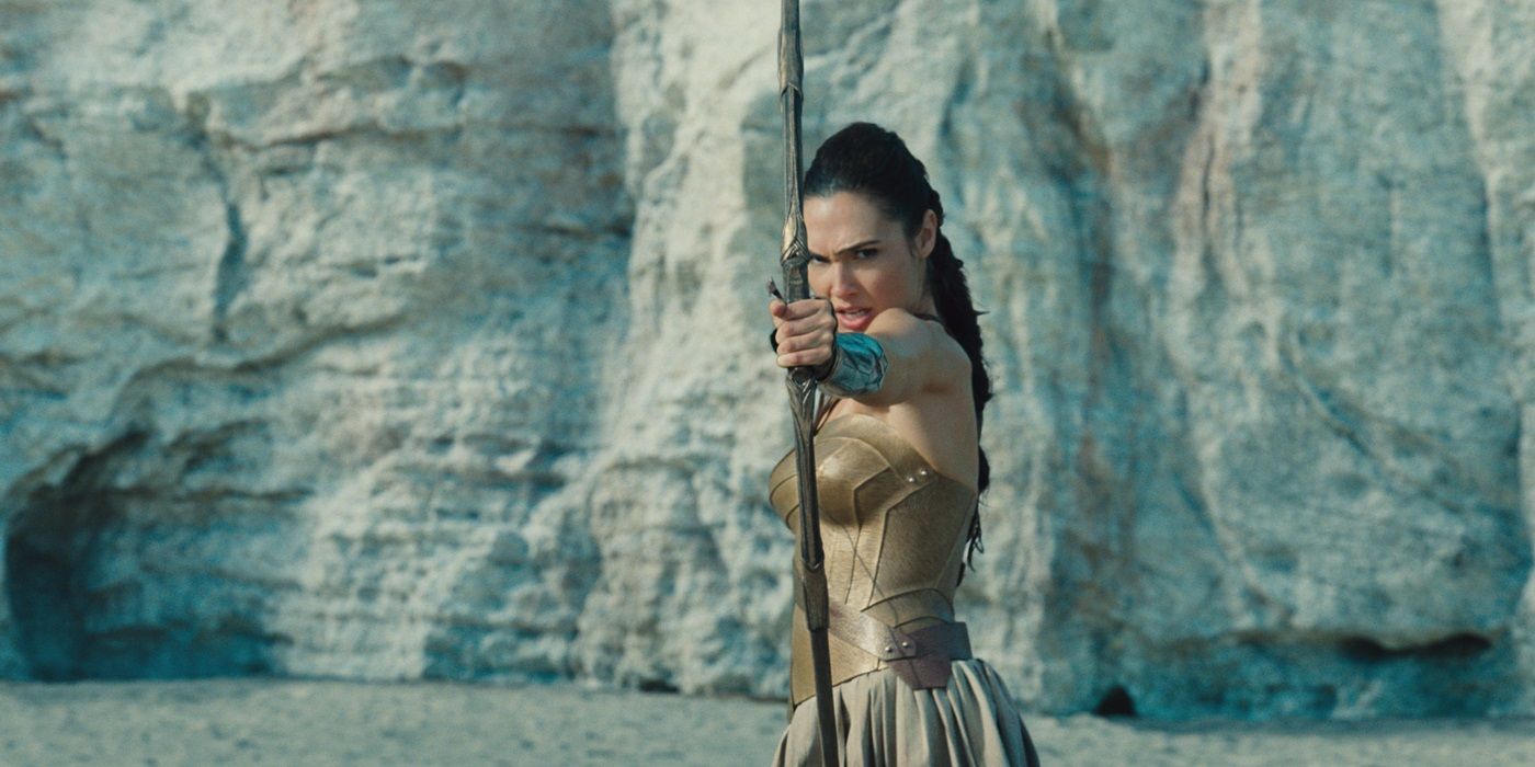 Gal-Gadot-as-Wonder-Woman-Using-Bow-and-Arrow