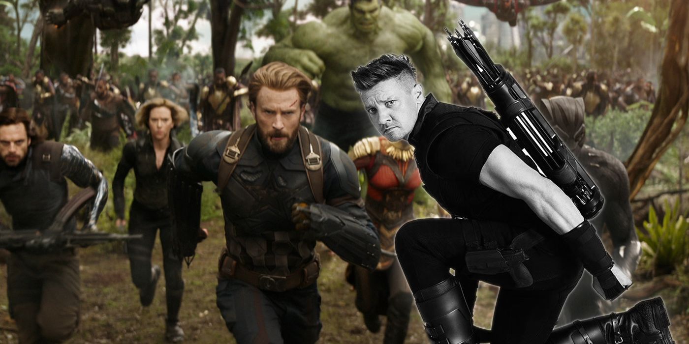 Hawkeye and Avengers in Infinity War