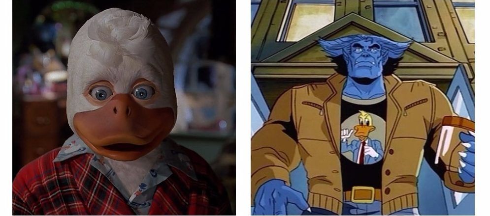 Howard the Duck and Beast in X-Men The Animated Series
