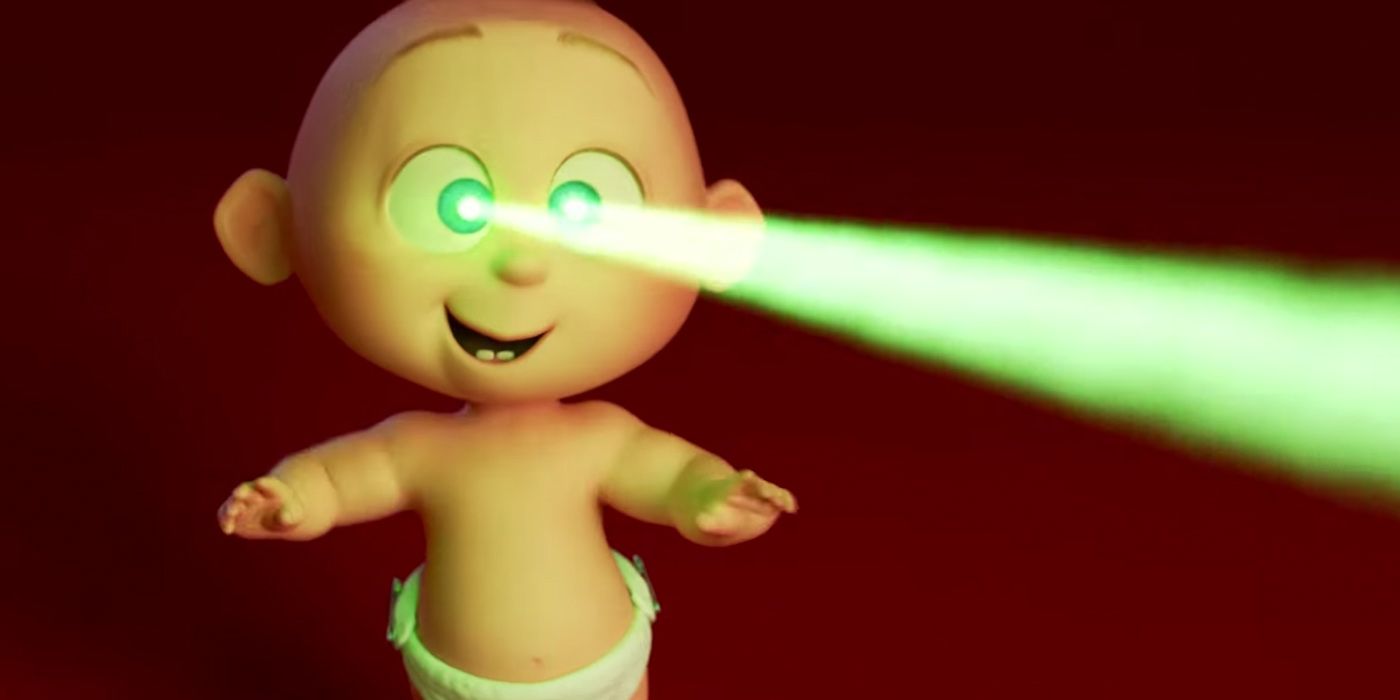 Jack-Jack use His laser beams in The Incredibles 2