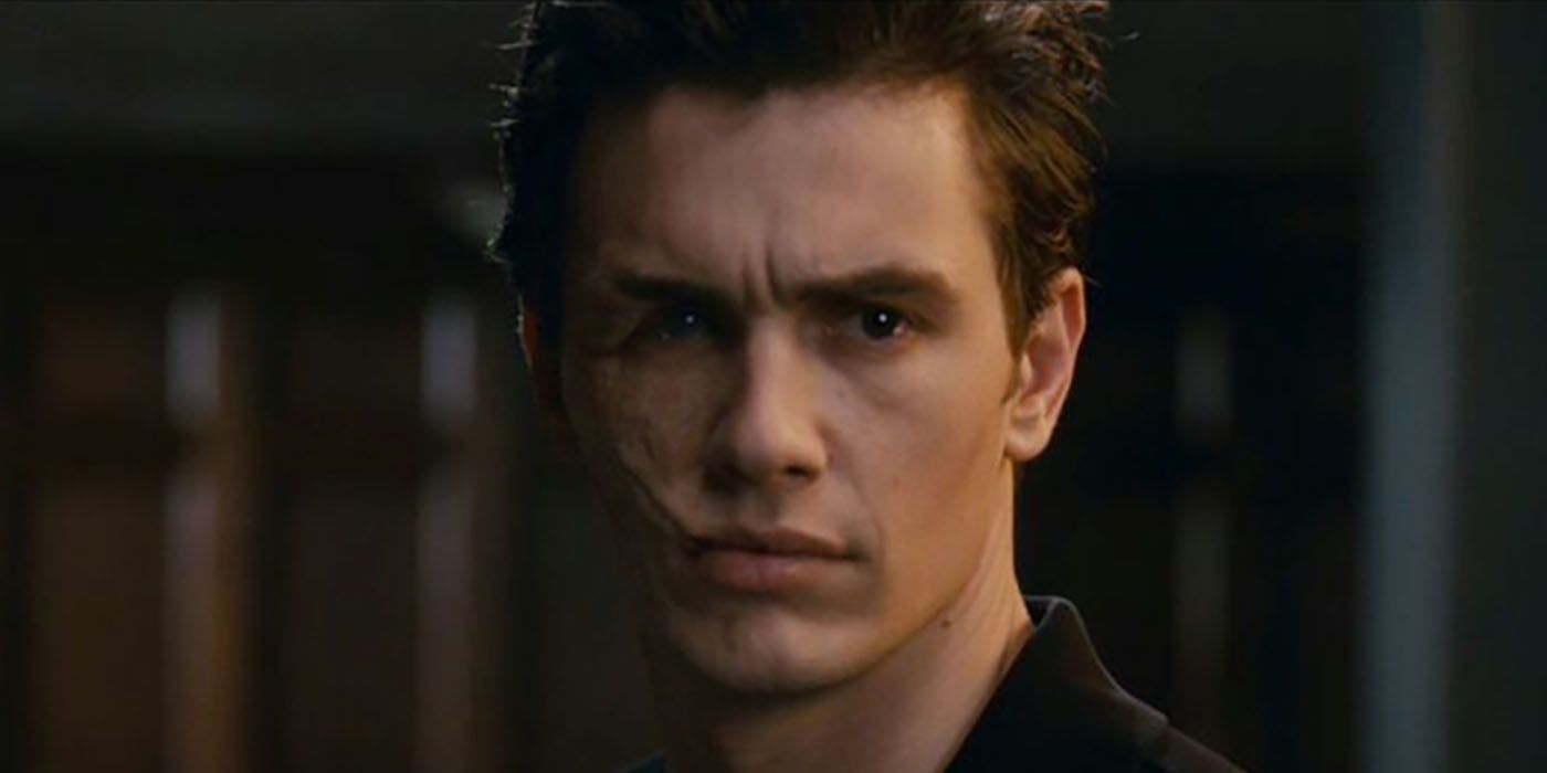 James Franco as Harry Osborn with face scar in Spider-Man 3