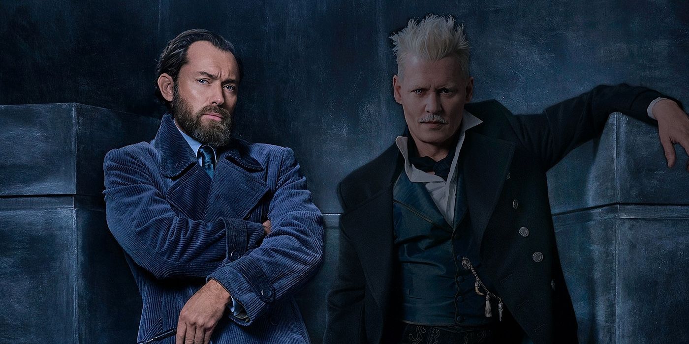 Jude Law as Dumbledore and Johnny Depp as Grindelwald in Fantastic Beasts