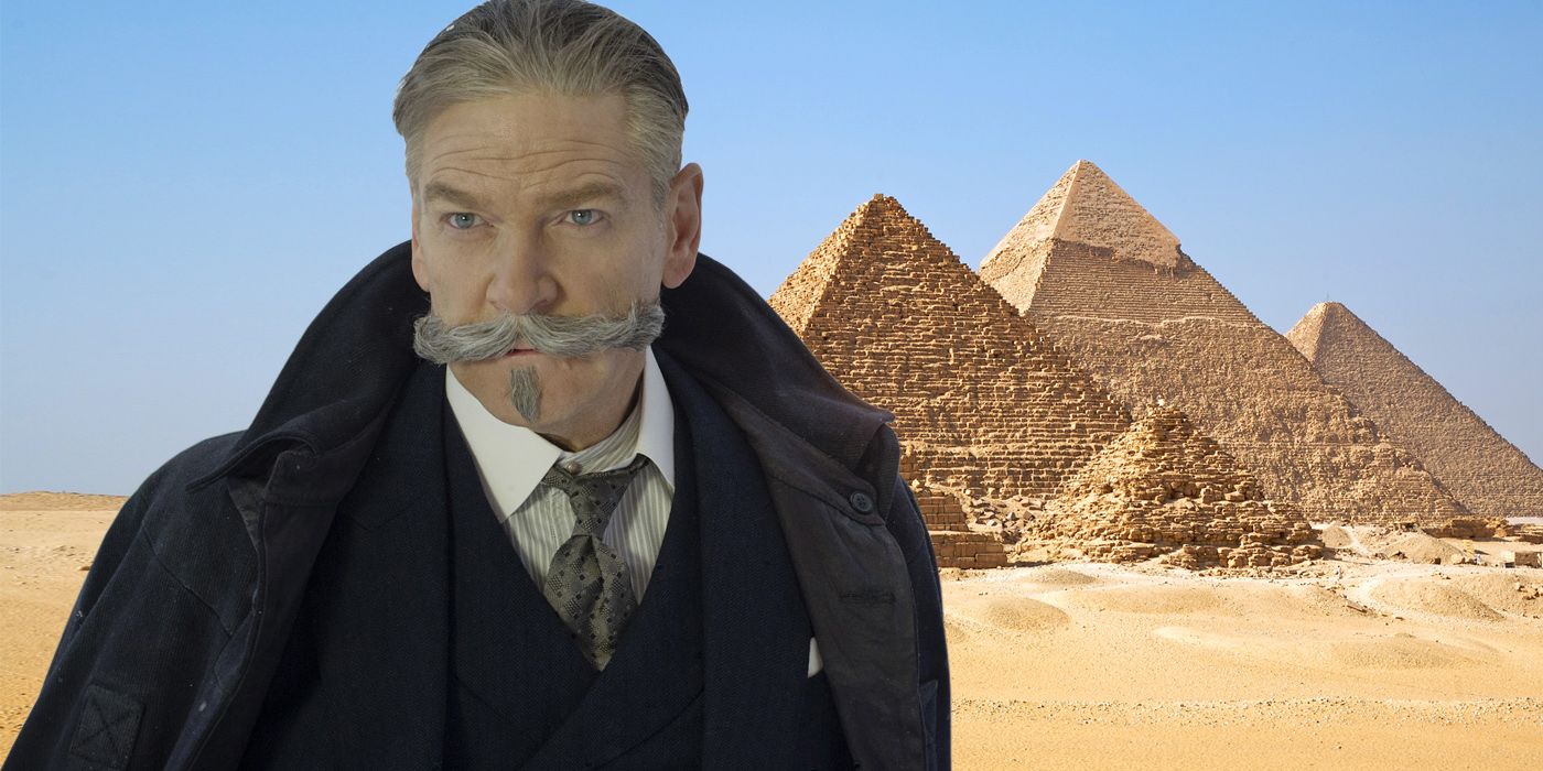 Kenneth Branagh as Poirot and the Pyramids