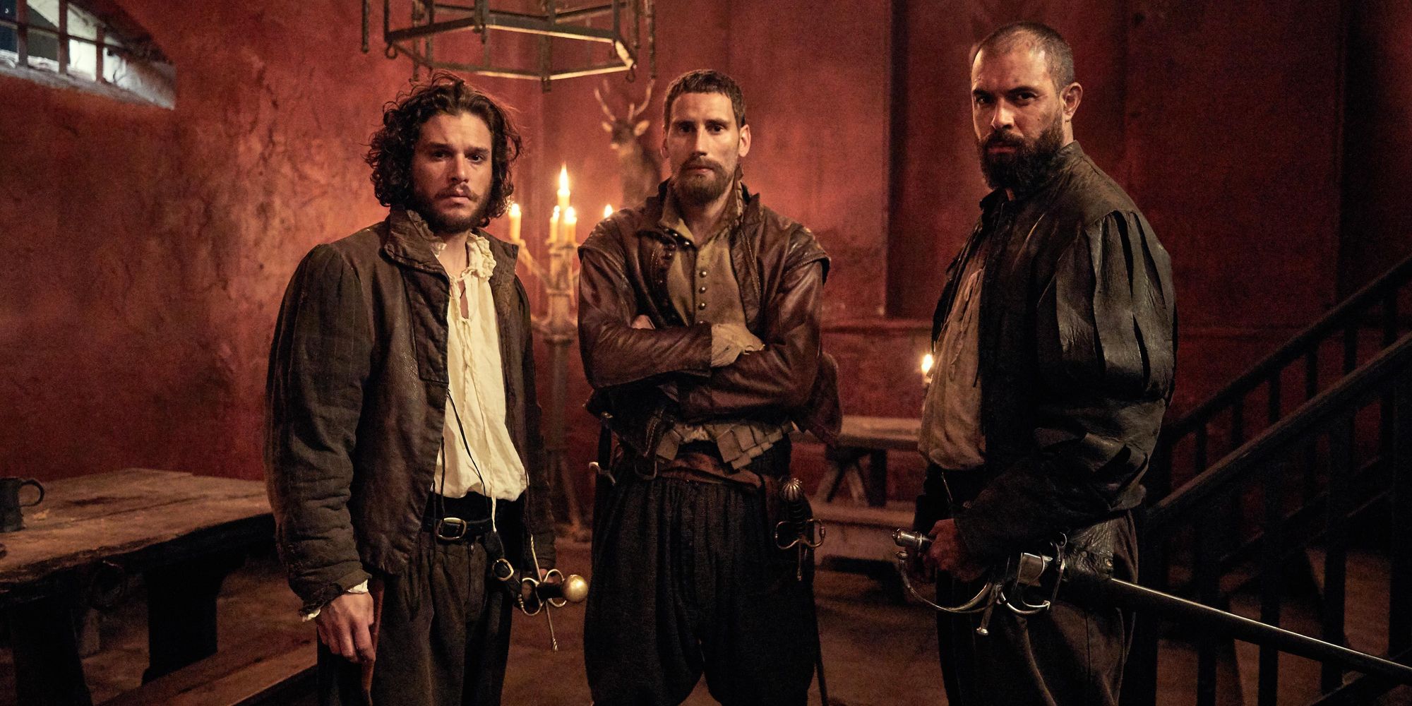 Kit Harington Edward Holcroft and Tom Cullen in Gunpowder