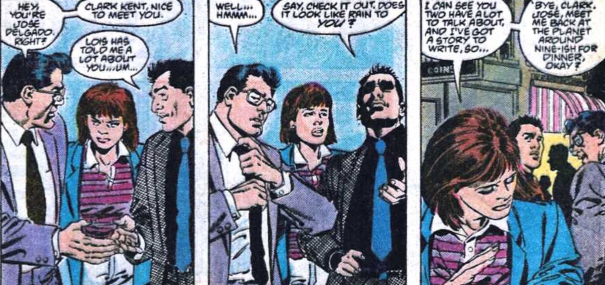 Lois Dates Jose Delgado AKA Gangbuster in The Adventures of Superman Issue 448