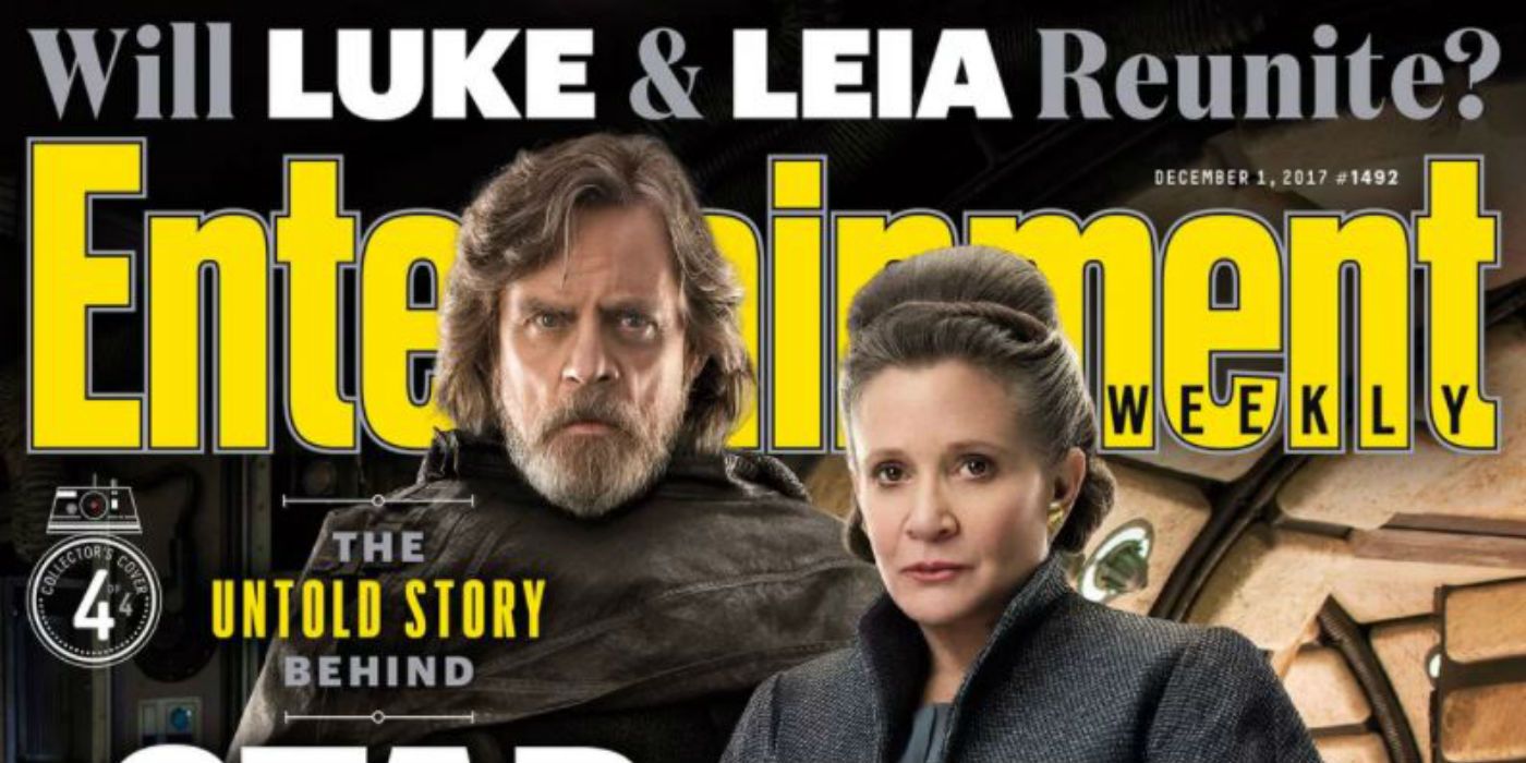 Mark Hamill Carrie Fisher Entertainment Weekly Last Jedi cover cropped (photo Entertainment Weekly)
