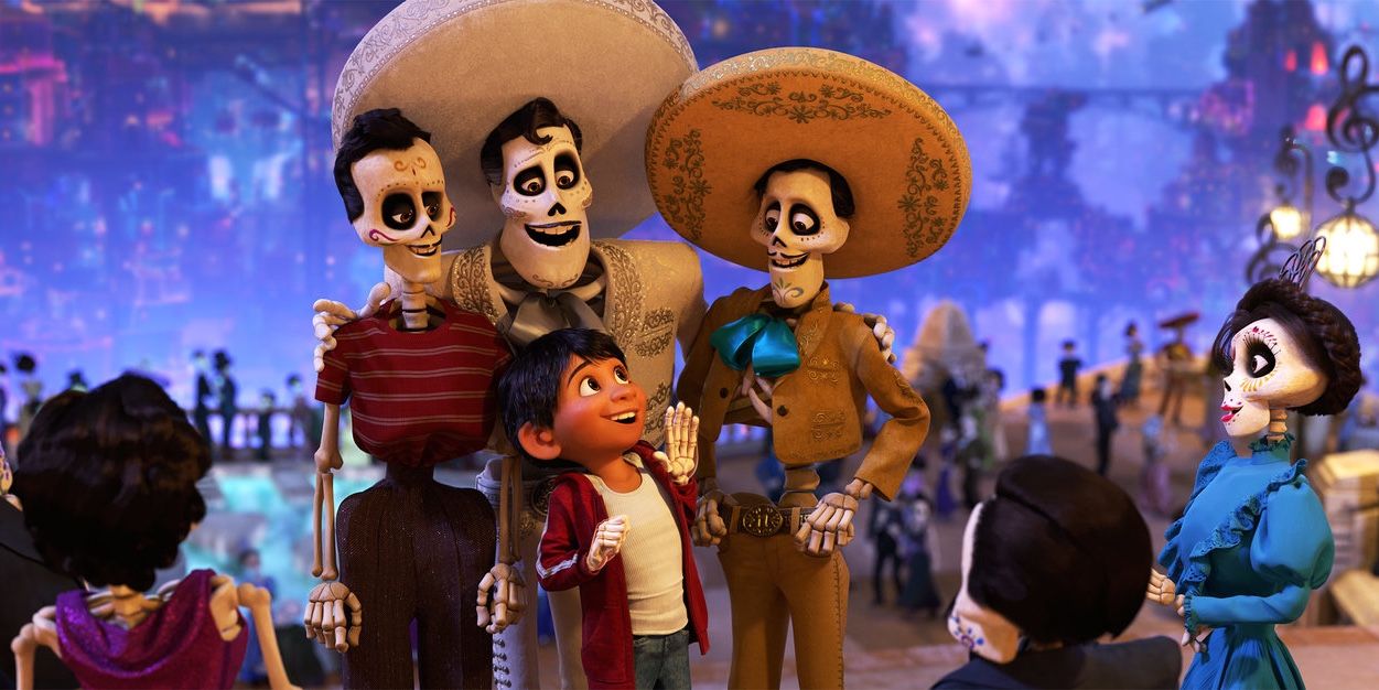 Miguel and three dead mariachis in Coco