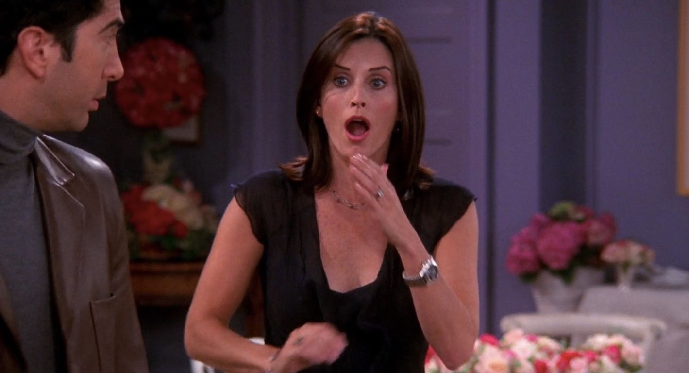 Monica finds out first kiss was Ross Friends