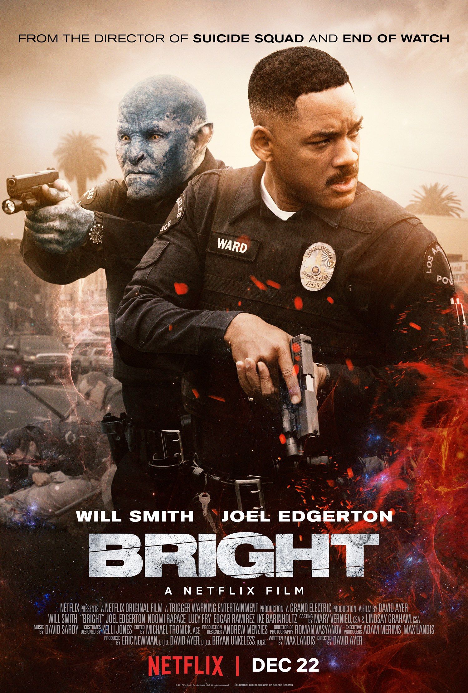 Netflix Bright Poster Will Smith Joel Edgerton