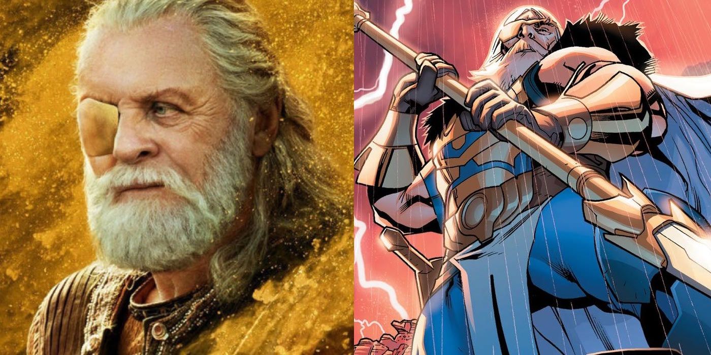 Odin in Thor Ragnarok and the Comics