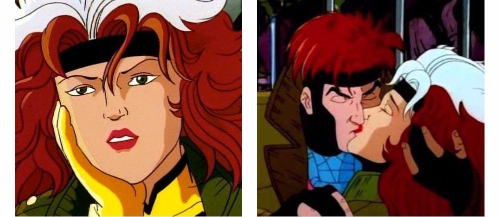 Rogue and Gambit in X-Men The Animated Series