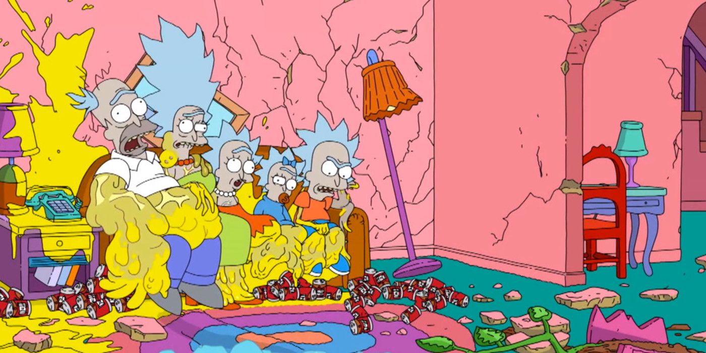 Simpsons Rick and Morty Couch Gag