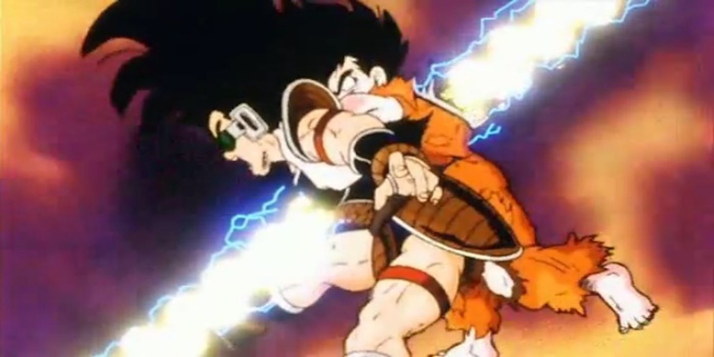 Special Beam Cannon Pierces Goku and Raditz