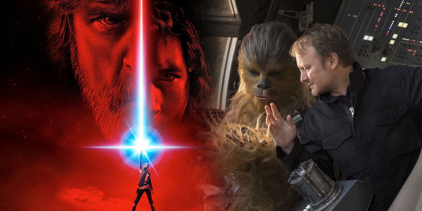Star Wars The Last Jedi Poster and Rian Johnson on Set