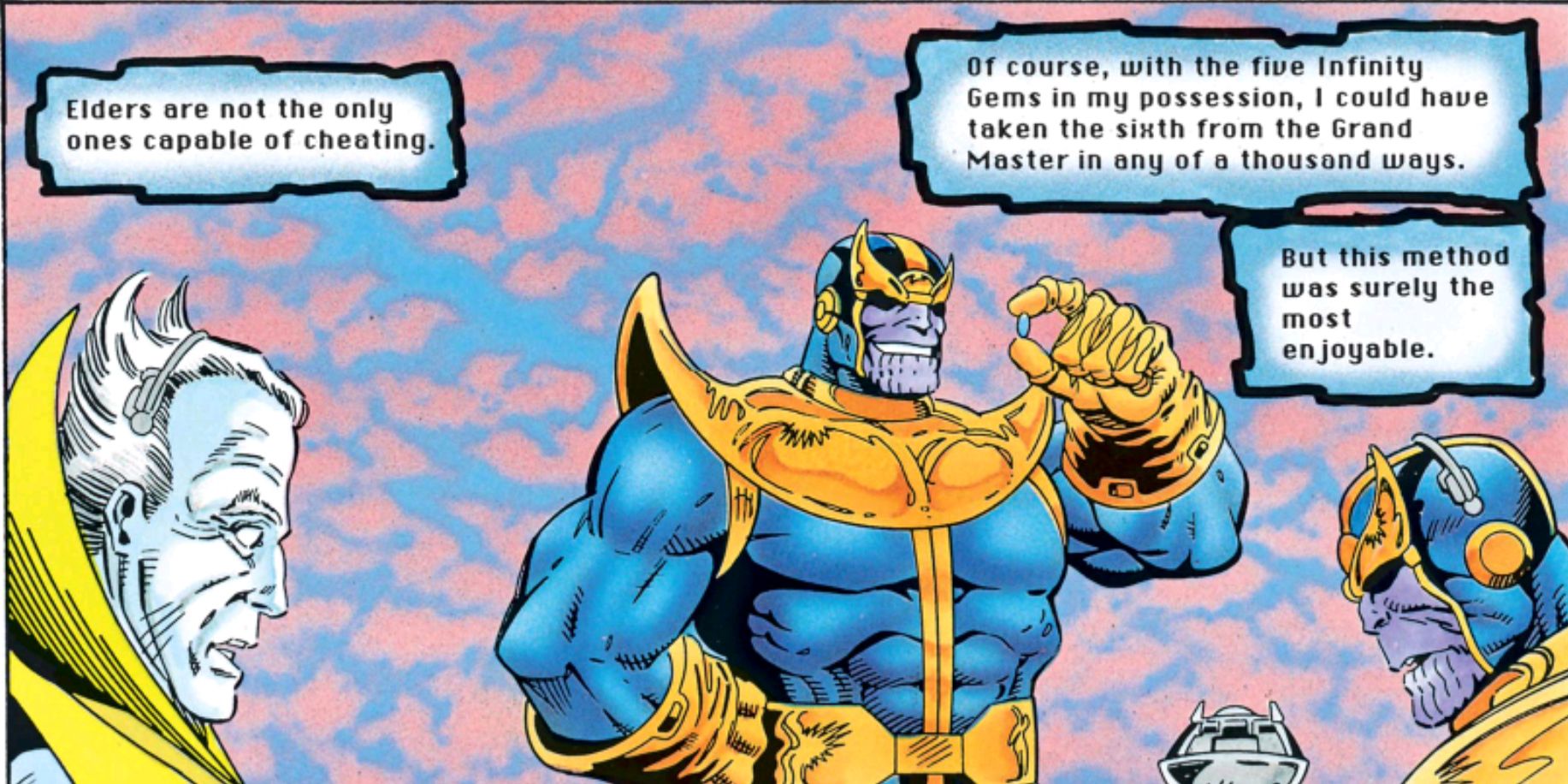 Thanos Steals Mind Stone From Grandmaster