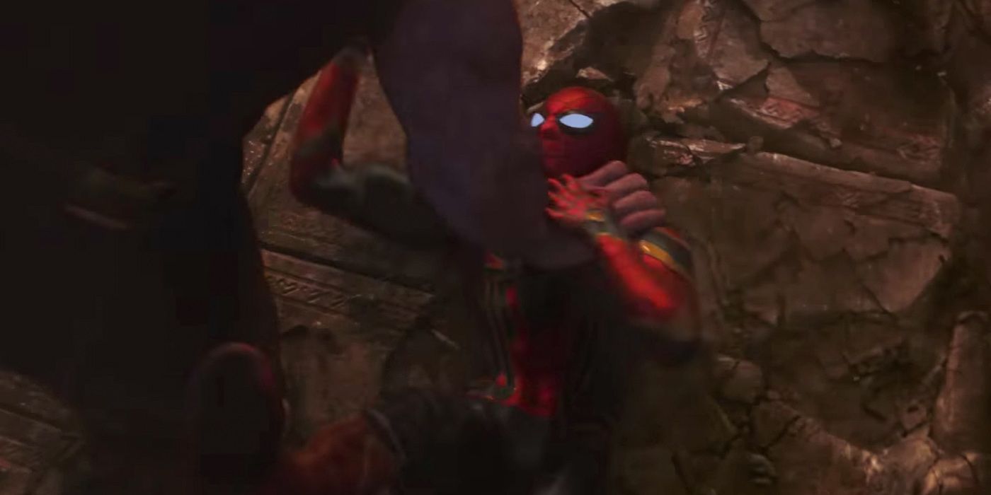 Thanos vs Spider-Man in Avengers Infinity War