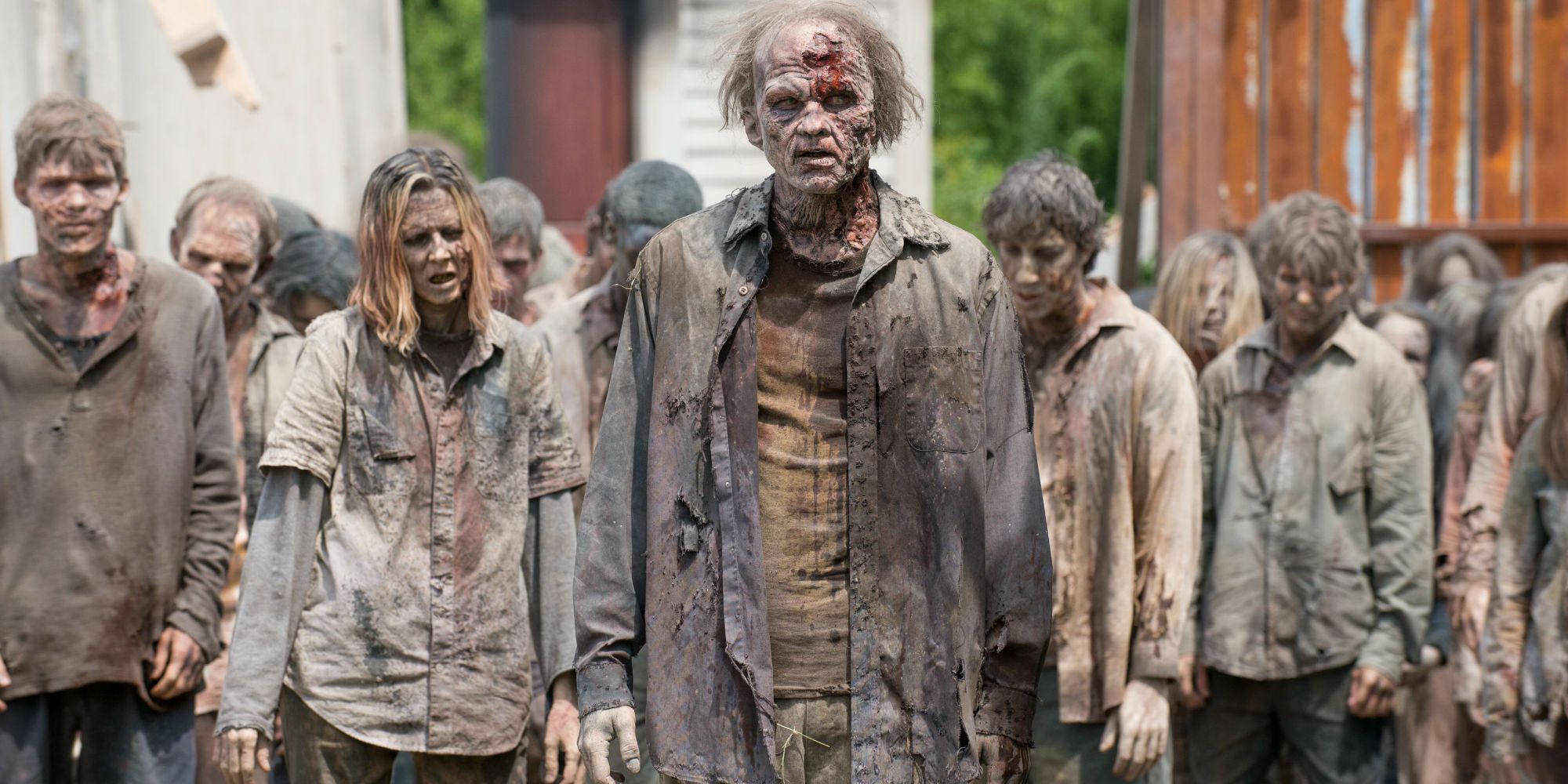 Uma horda de zumbis em The Walking Dead