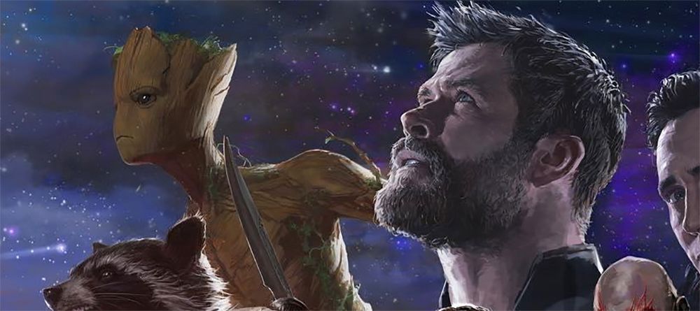 Thor and Groot in Avengers Infinity War copy