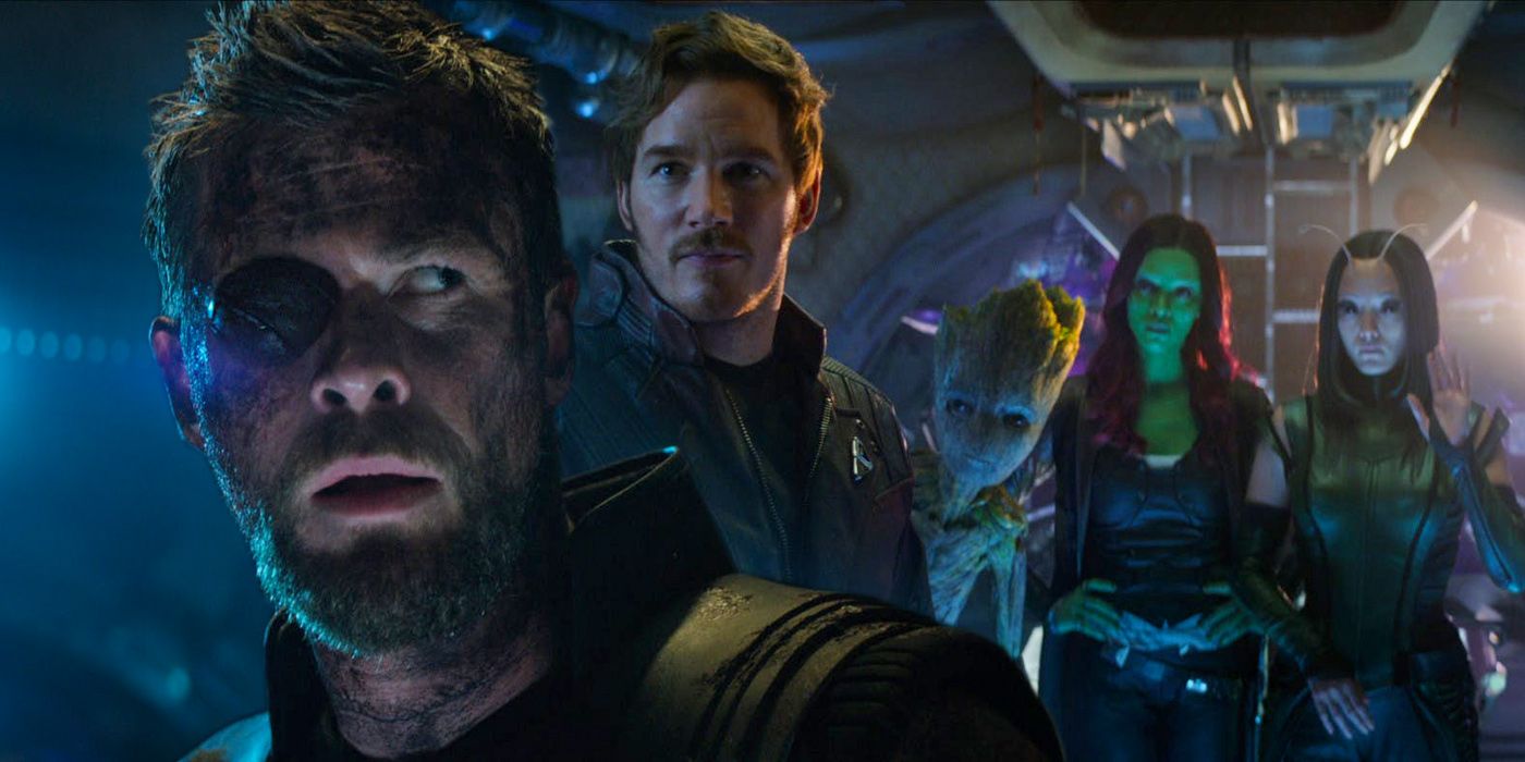Custom image of Thor and the Guardians of the Galaxy in Avengers: Infinity War