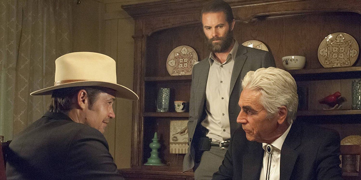Timothy Olyphant Garret Dillahunt and Sam Elliot in Justified