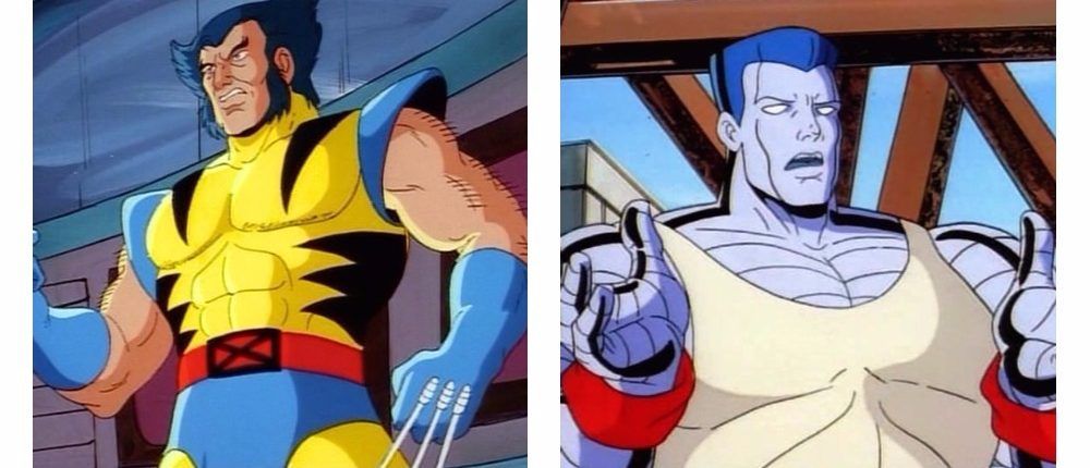 Wolverine and Colossus in X-Men The Animated Series