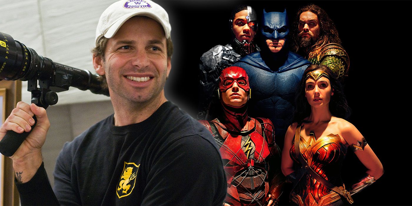 Zack Snyder and the cast of Justice League