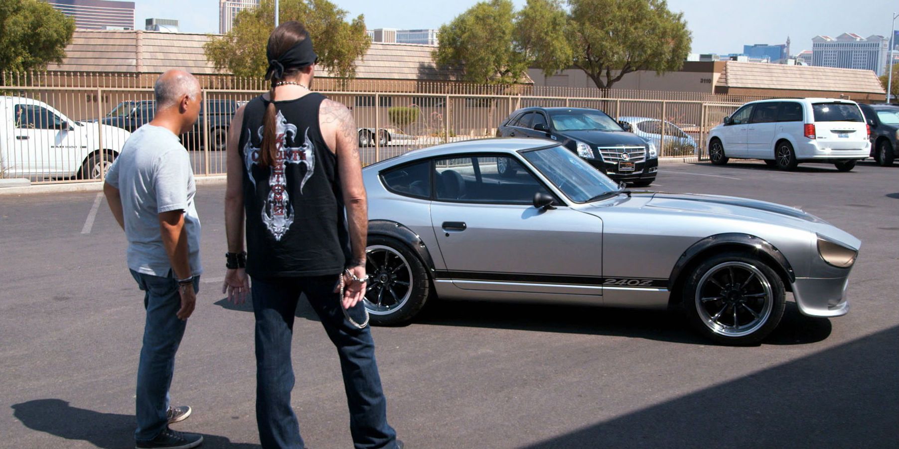 Danny and a silver auto in Counting Cars.