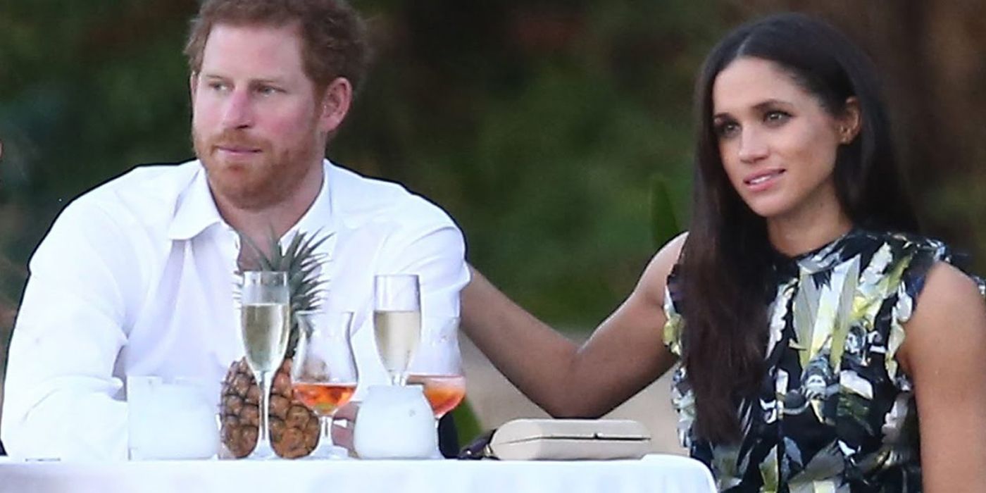 Prince Harry and Meghan Markle have drinks