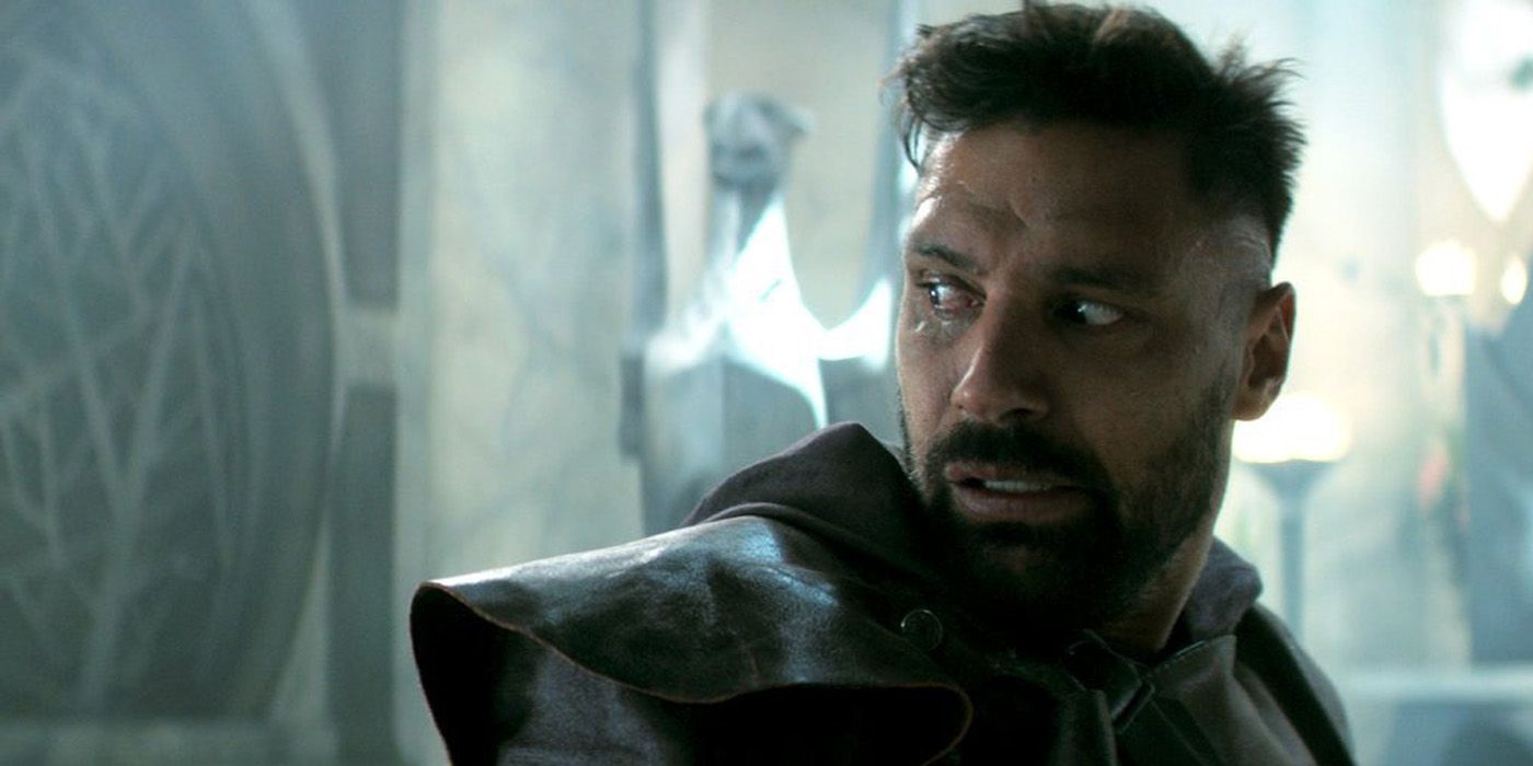 Manu Bennet as Allanon looking shocked in The Shannara Chronicles
