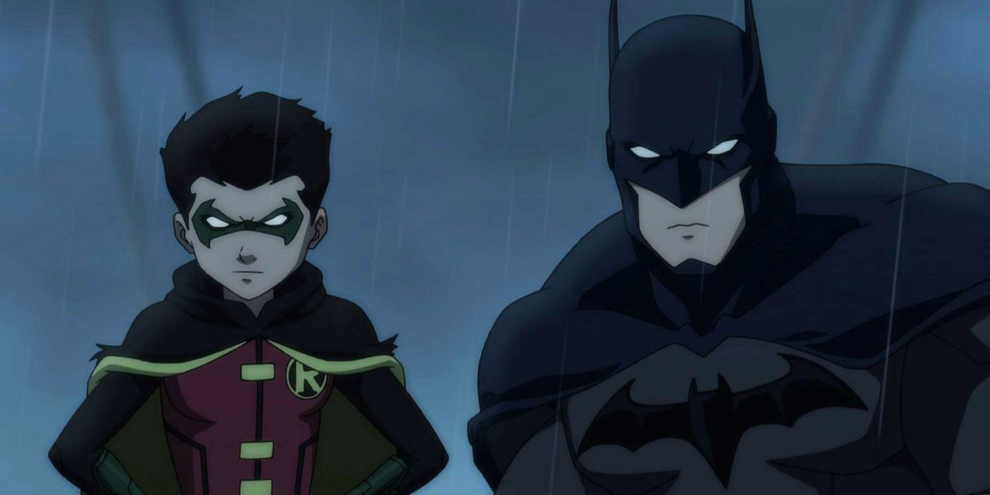 Batman with Damien Wayne the Fourth Robin in Son Of Batman (2014)