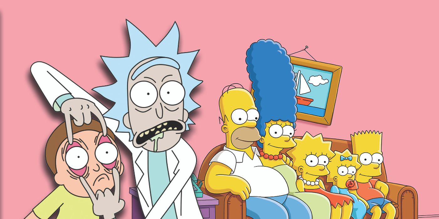 the simpsons couch rick and morty